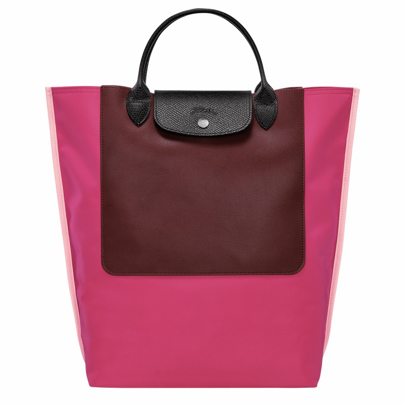 Sacs Fourre Tout Longchamp Cabas Longchamp M Femme Fushia Soldes | 10264093J13