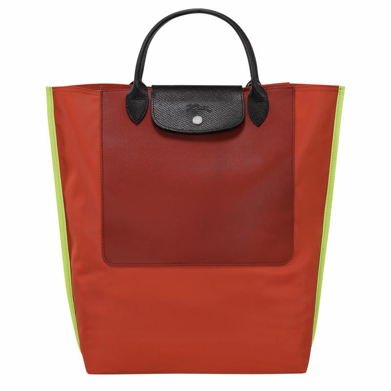 Sacs Fourre Tout Longchamp Cabas Longchamp M Femme Orange Soldes | 10264093461