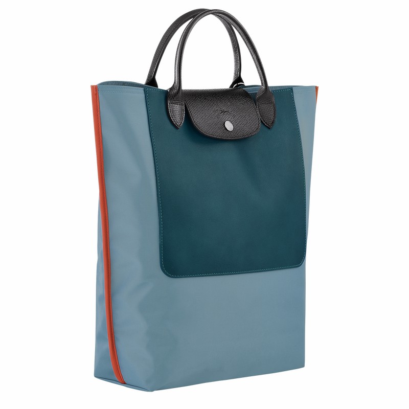 Sacs Fourre Tout Longchamp Cabas Longchamp M Homme Bleu Soldes | 10264093427-