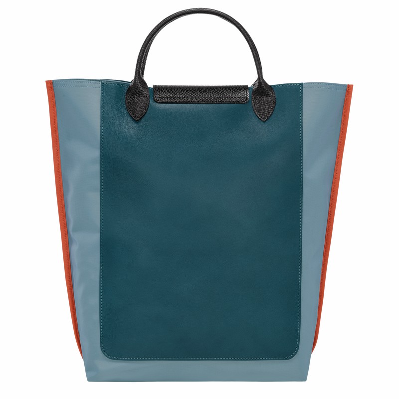 Sacs Fourre Tout Longchamp Cabas Longchamp M Femme Bleu Soldes | 10264093427