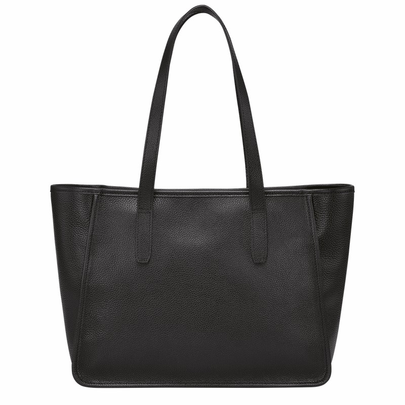 Sacs Fourre Tout Longchamp Le FOULONNÉ L Femme Noir Soldes | 10190021001