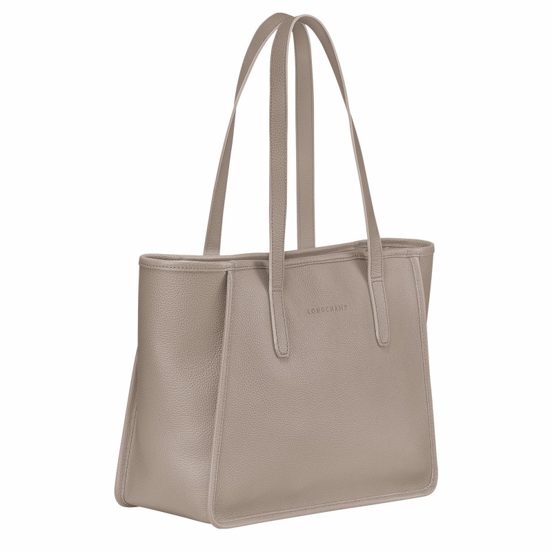 Sacs Fourre Tout Longchamp Le FOULONNÉ L Femme Grise Soldes | 10190021P55