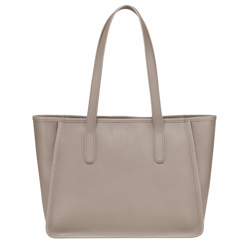 Sacs Fourre Tout Longchamp Le FOULONNÉ L Femme Grise Soldes | 10190021P55