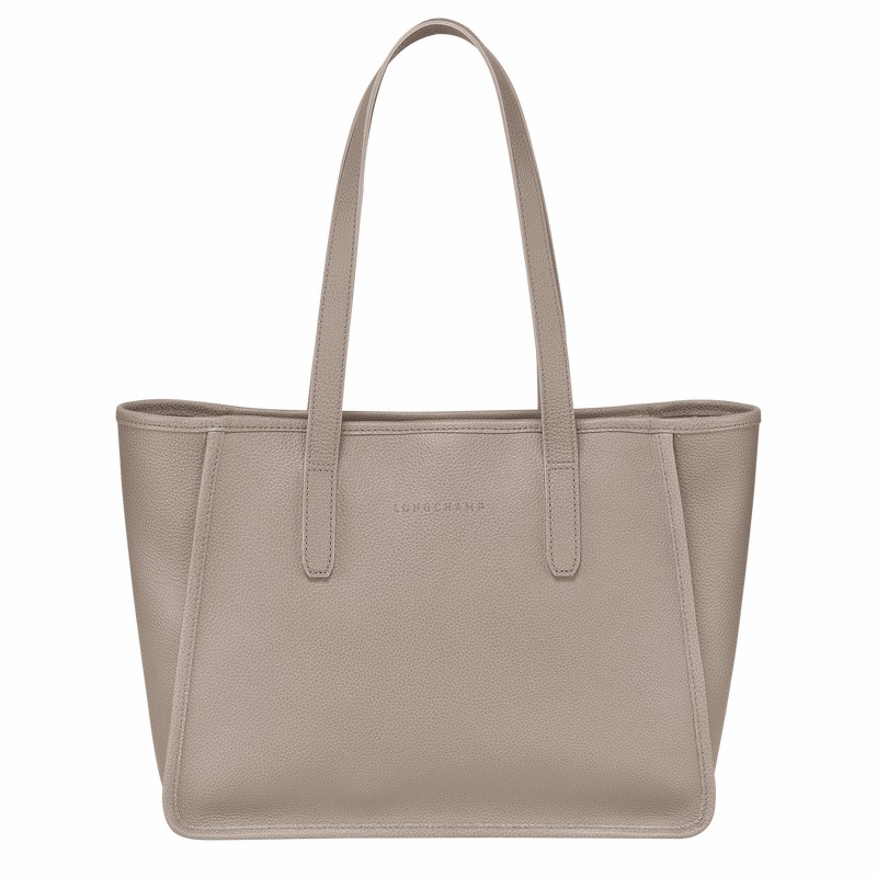 Sacs Fourre Tout Longchamp Le FOULONNÉ L Femme Grise Soldes | 10190021P55