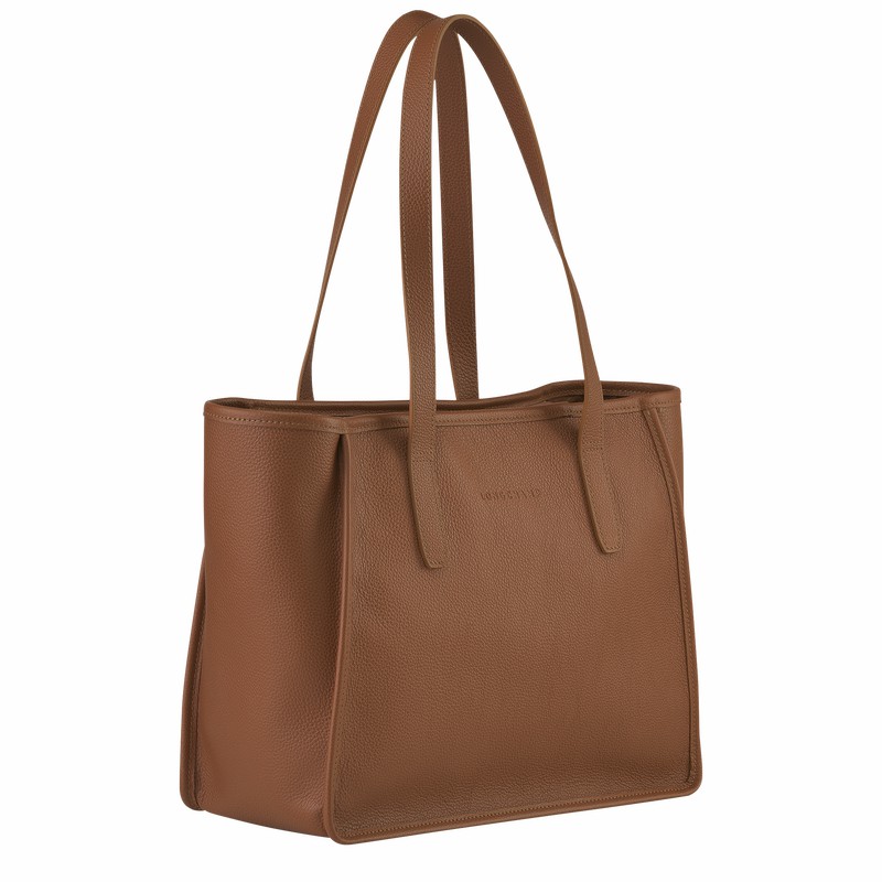 Sacs Fourre Tout Longchamp Le FOULONNÉ L Femme Caramel Soldes | 10190021121