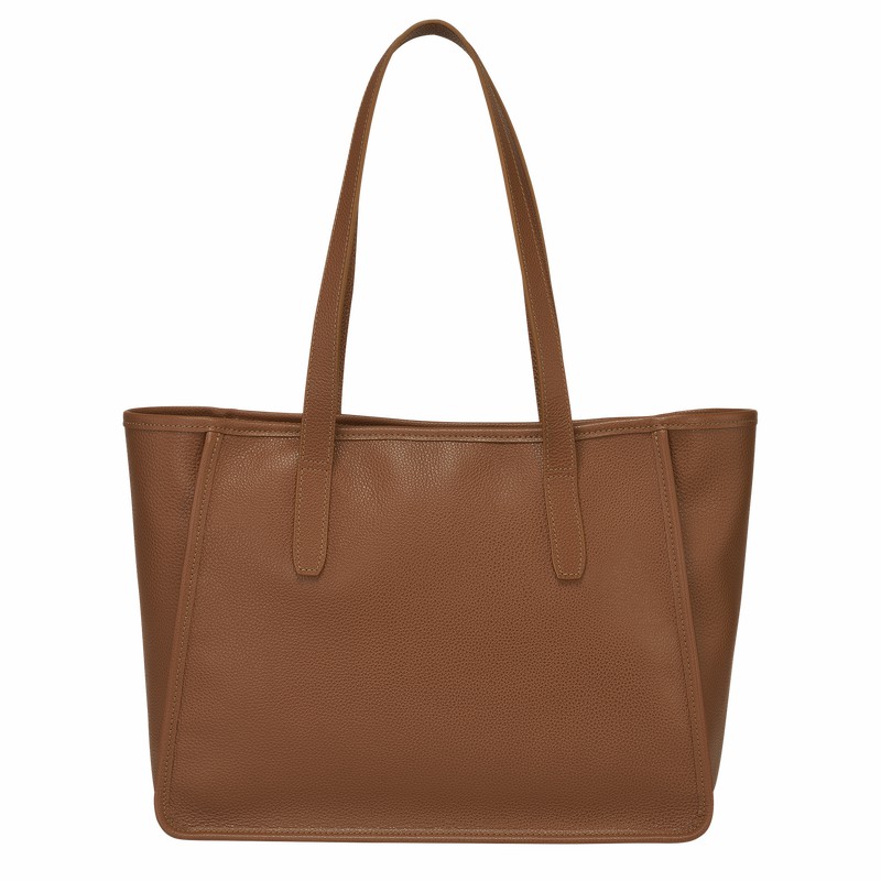 Sacs Fourre Tout Longchamp Le FOULONNÉ L Femme Caramel Soldes | 10190021121