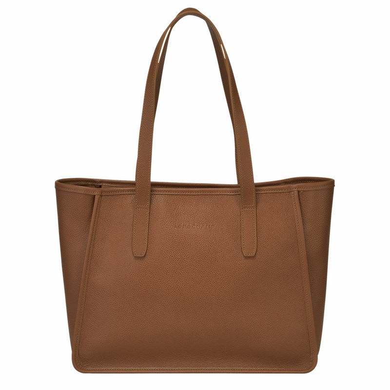 Sacs Fourre Tout Longchamp Le FOULONNÉ L Femme Caramel Soldes | 10190021121