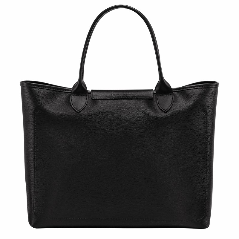 Sacs Fourre Tout Longchamp Le Pliage City L Femme Noir Soldes | 10182HYQ001