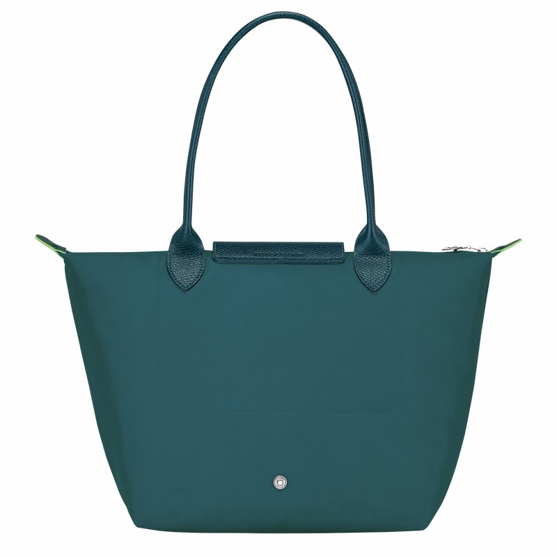 Sacs Fourre Tout Longchamp Le Pliage Green M Femme Paon Soldes | L2605919P89