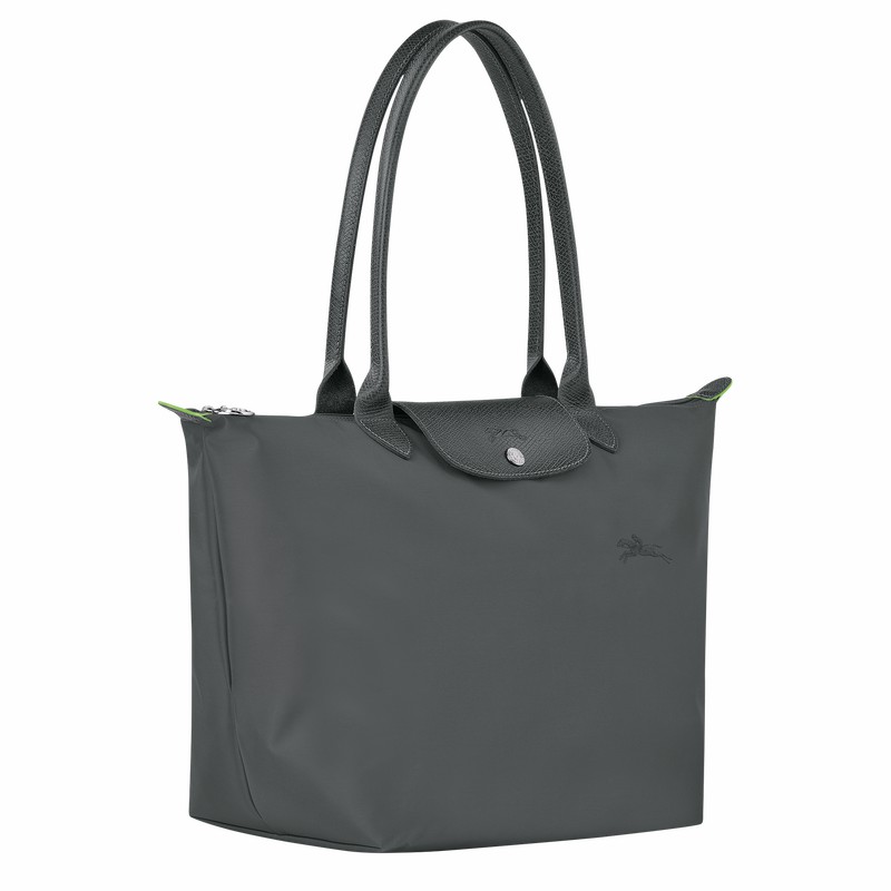 Sacs Fourre Tout Longchamp Le Pliage Green L Femme Grise Foncé Soldes | L1899919P66