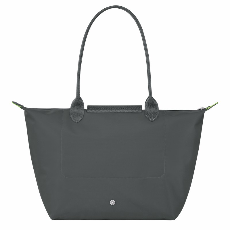 Sacs Fourre Tout Longchamp Le Pliage Green L Femme Grise Foncé Soldes | L1899919P66