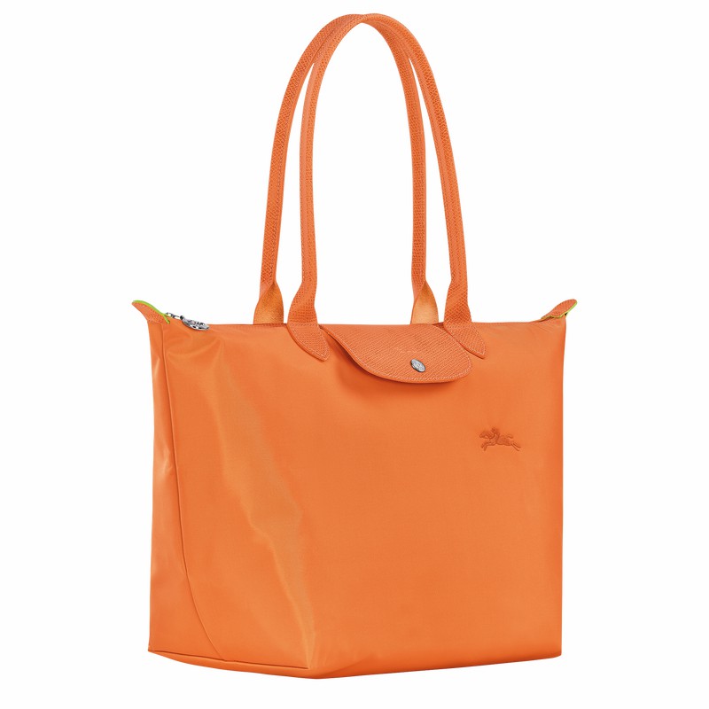 Sacs Fourre Tout Longchamp Le Pliage Green L Femme Orange Soldes | L1899919P54