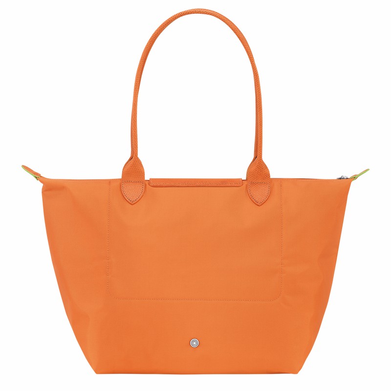 Sacs Fourre Tout Longchamp Le Pliage Green L Femme Orange Soldes | L1899919P54