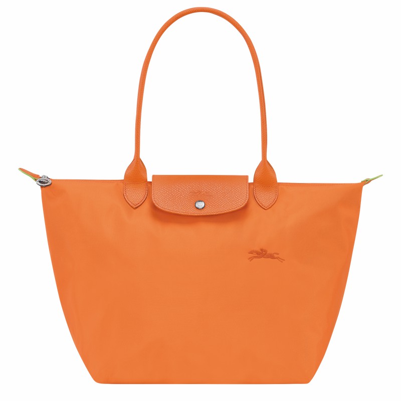 Sacs Fourre Tout Longchamp Le Pliage Green L Femme Orange Soldes | L1899919P54