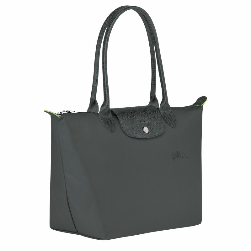 Sacs Fourre Tout Longchamp Le Pliage Green M Femme Grise Foncé Soldes | L2605919P66