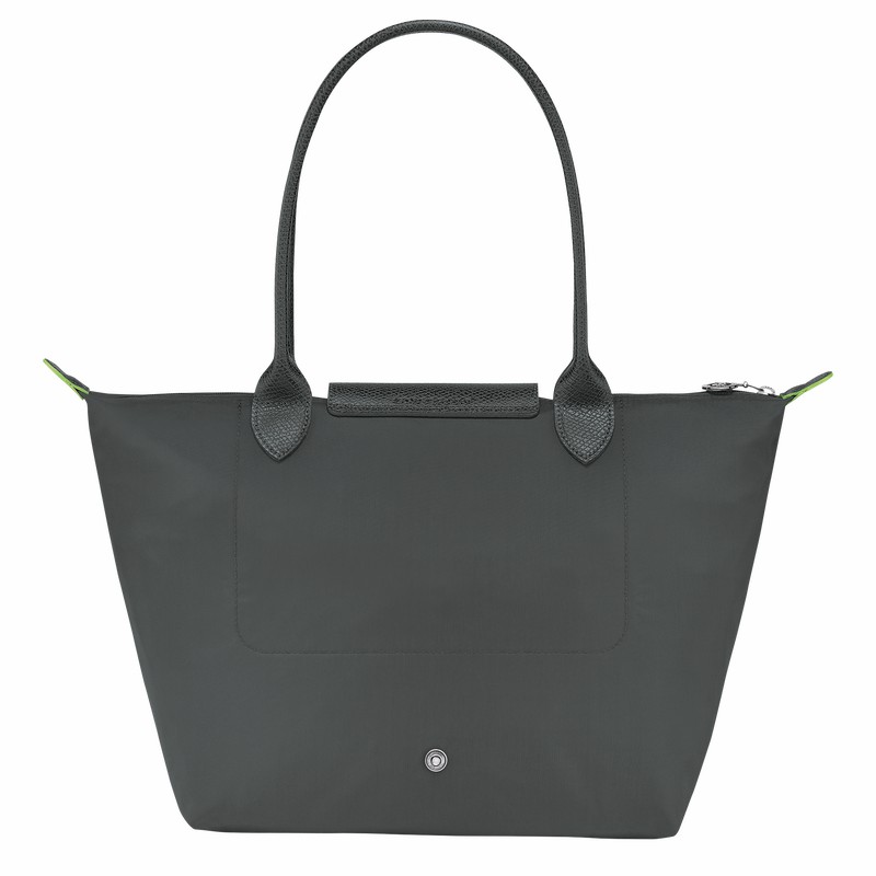 Sacs Fourre Tout Longchamp Le Pliage Green M Femme Grise Foncé Soldes | L2605919P66