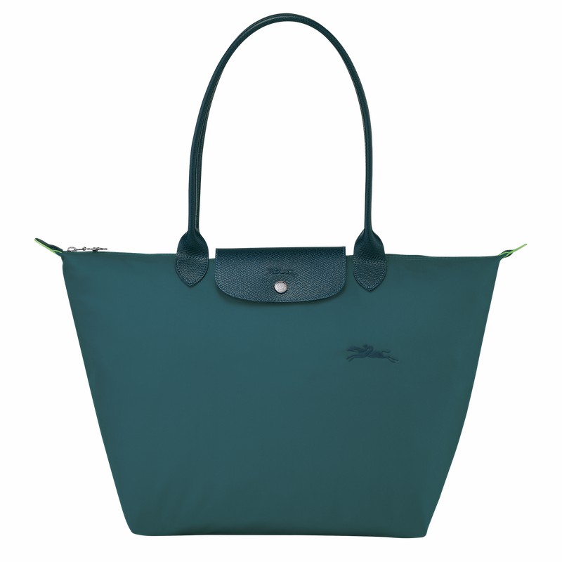 Sacs Fourre Tout Longchamp Le Pliage Green L Femme Paon Soldes | L1899919P89