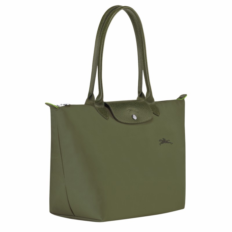 Sacs Fourre Tout Longchamp Le Pliage Green L Femme Vert Soldes | L1899919479