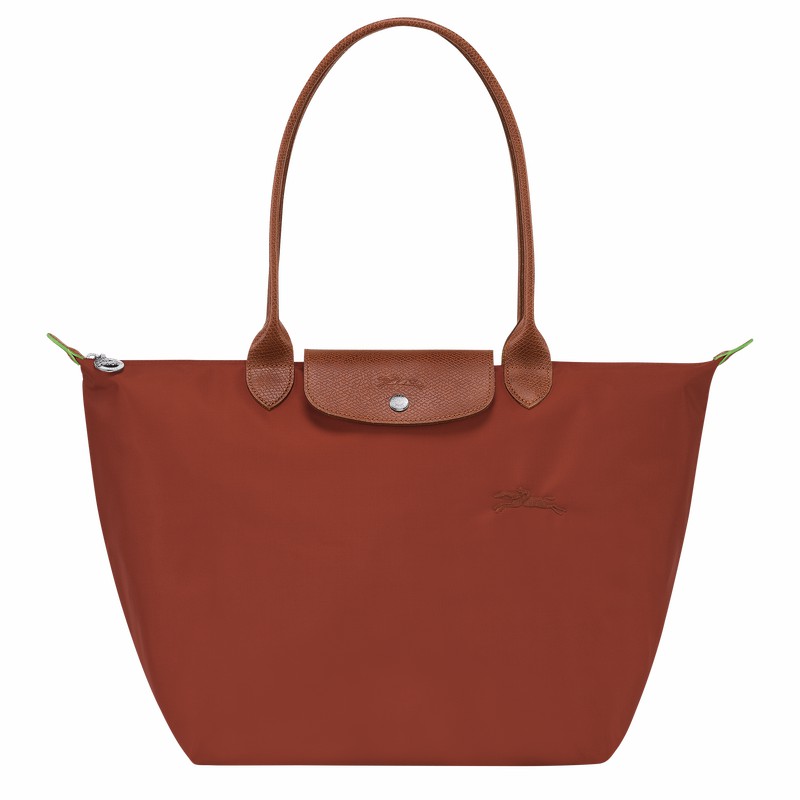 Sacs Fourre Tout Longchamp Le Pliage Green L Femme Marron Soldes | L1899919404