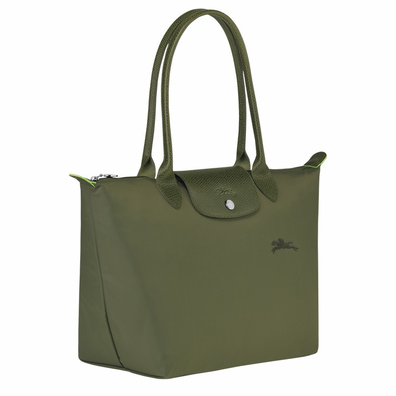 Sacs Fourre Tout Longchamp Le Pliage Green M Femme Vert Soldes | L2605919479