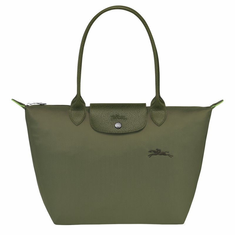 Sacs Fourre Tout Longchamp Le Pliage Green M Femme Vert Soldes | L2605919479