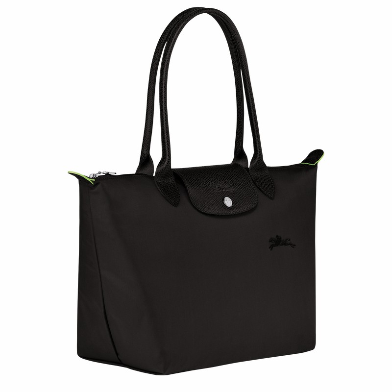 Sacs Fourre Tout Longchamp Le Pliage Green M Femme Noir Soldes | L2605919001