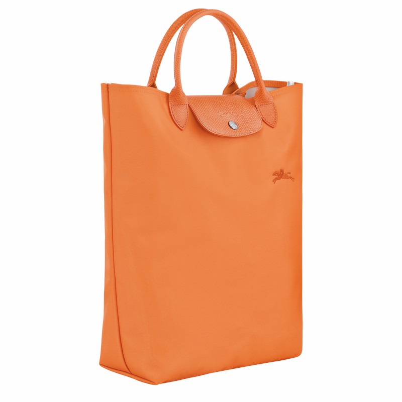 Sacs Fourre Tout Longchamp Le Pliage Green M Femme Orange Soldes | 10168919P54