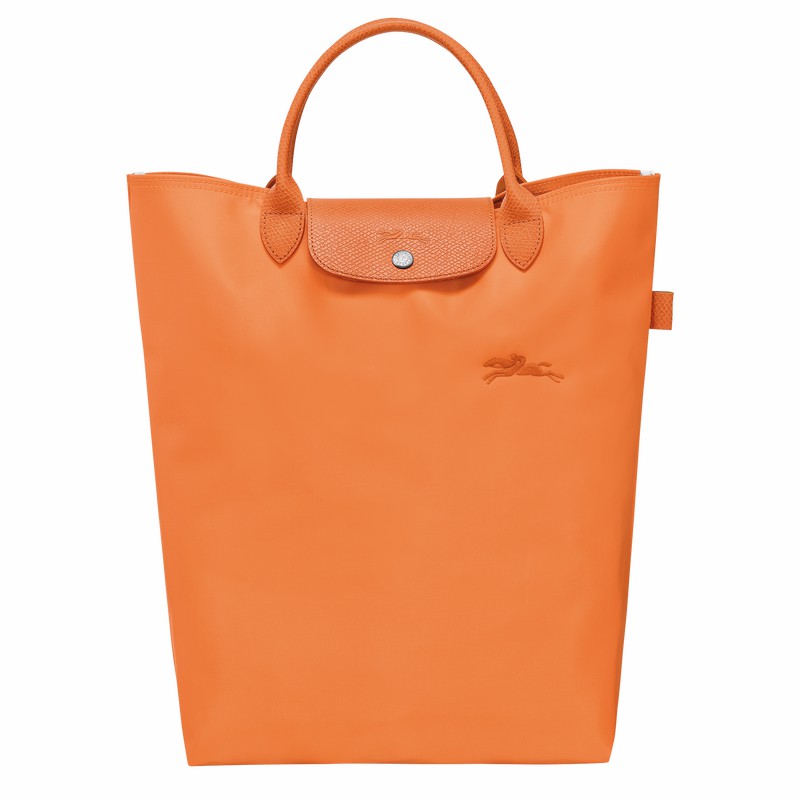 Sacs Fourre Tout Longchamp Le Pliage Green M Femme Orange Soldes | 10168919P54