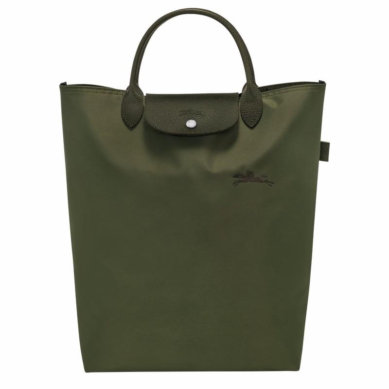 Sacs Fourre Tout Longchamp Le Pliage Green M Homme Vert Soldes | 10168919479-