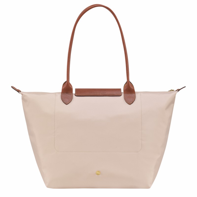 Sacs Fourre Tout Longchamp Le Pliage Original L Femme Blanche Soldes | L1899089P71