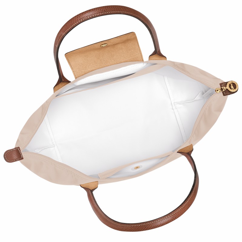 Sacs Fourre Tout Longchamp Le Pliage Original L Femme Blanche Soldes | L1899089P71