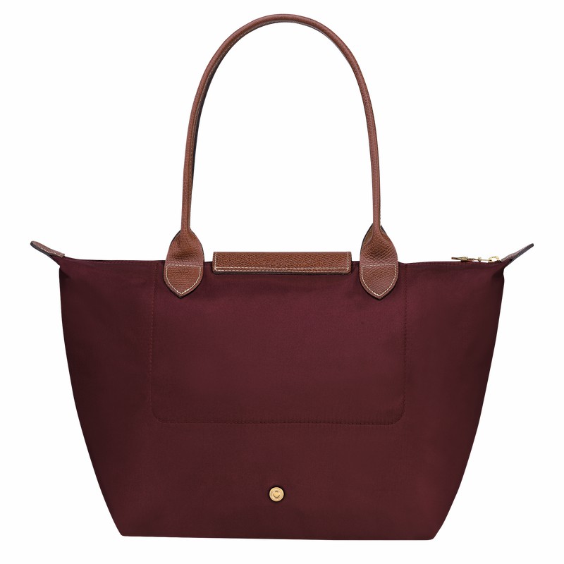 Sacs Fourre Tout Longchamp Le Pliage Original M Femme Bordeaux Soldes | L2605089P87