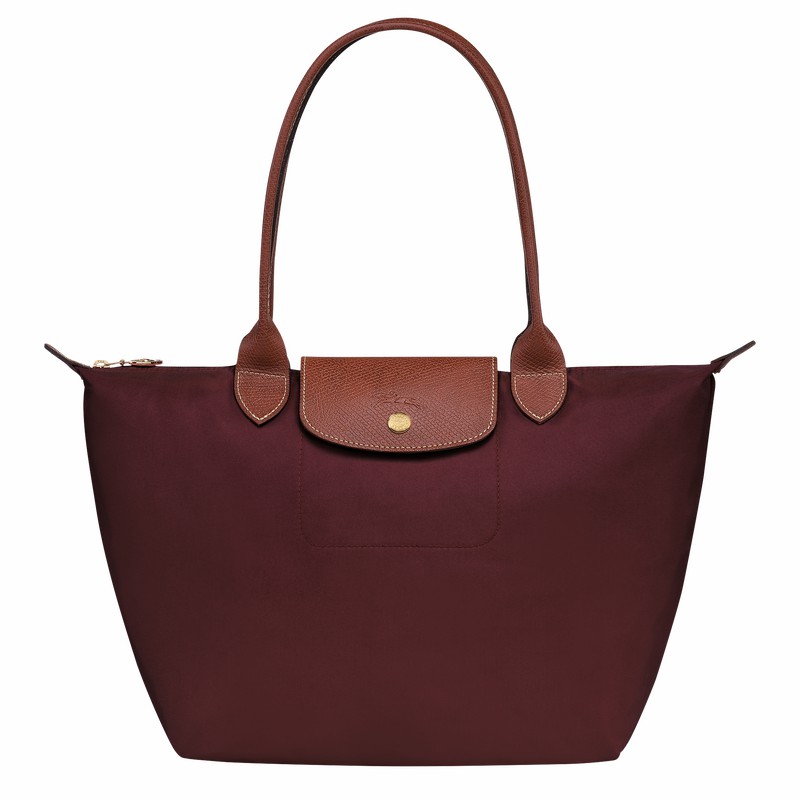 Sacs Fourre Tout Longchamp Le Pliage Original M Femme Bordeaux Soldes | L2605089P87