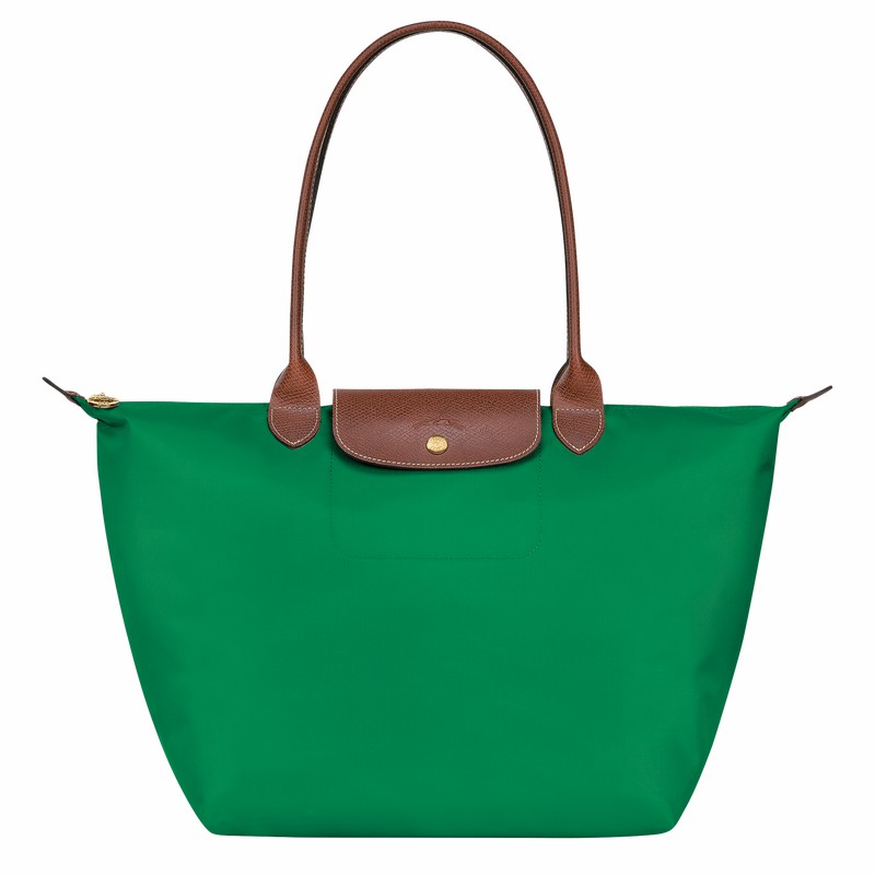 Sacs Fourre Tout Longchamp Le Pliage Original L Femme Vert Soldes | L1899089P88