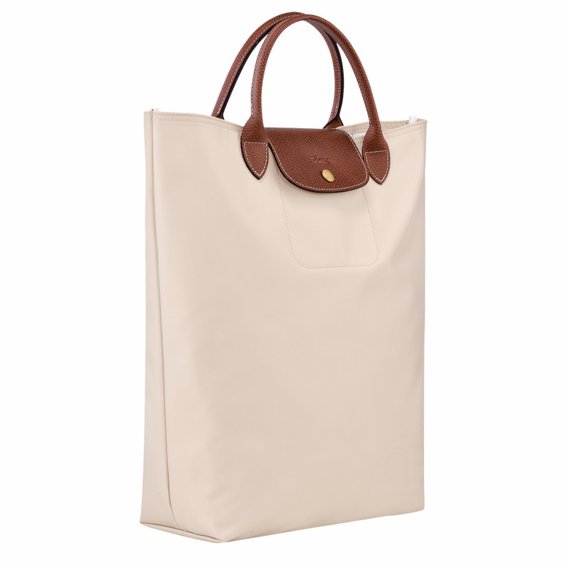 Sacs Fourre Tout Longchamp Le Pliage Original M Femme Blanche Soldes | 10168089P71