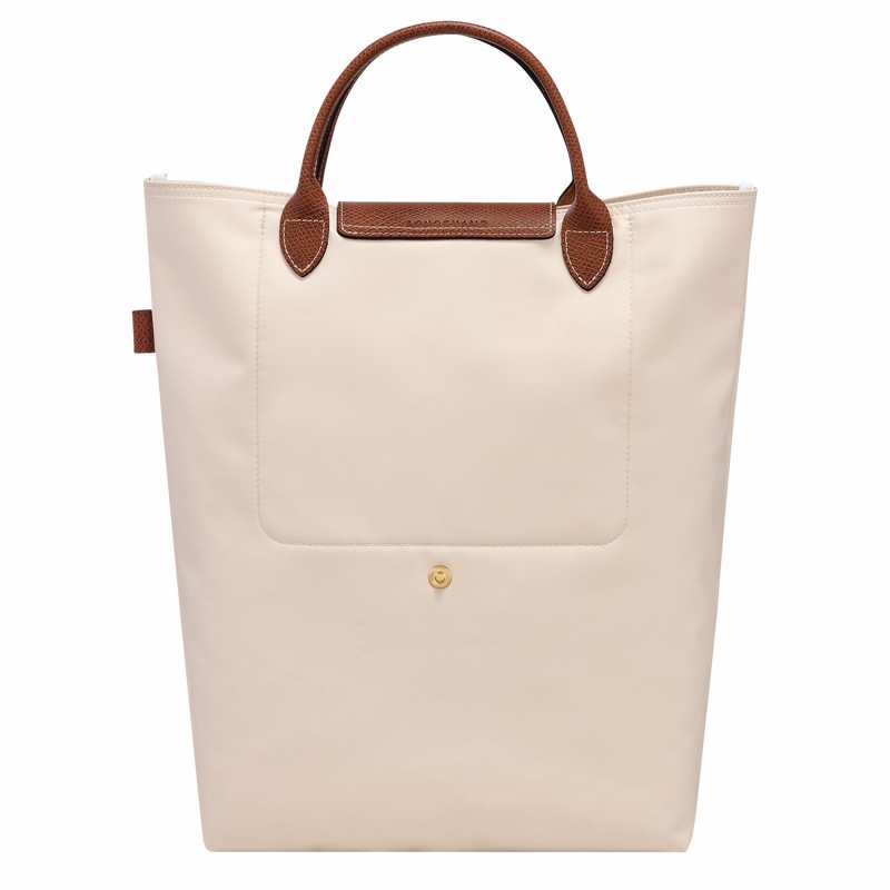 Sacs Fourre Tout Longchamp Le Pliage Original M Femme Blanche Soldes | 10168089P71