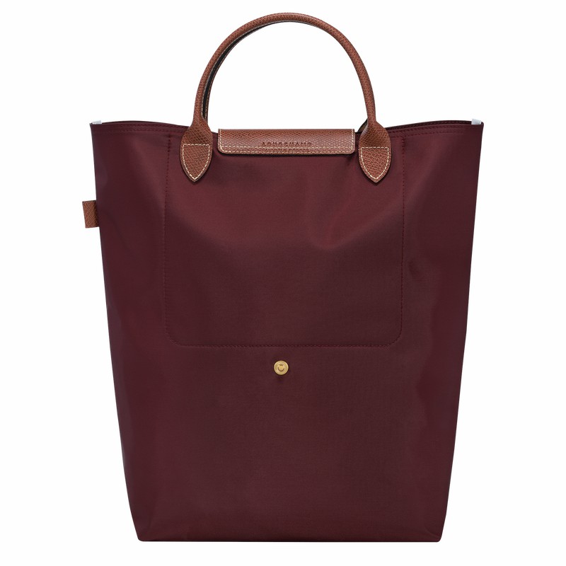 Sacs Fourre Tout Longchamp Le Pliage Original M Femme Bordeaux Soldes | 10168089P87