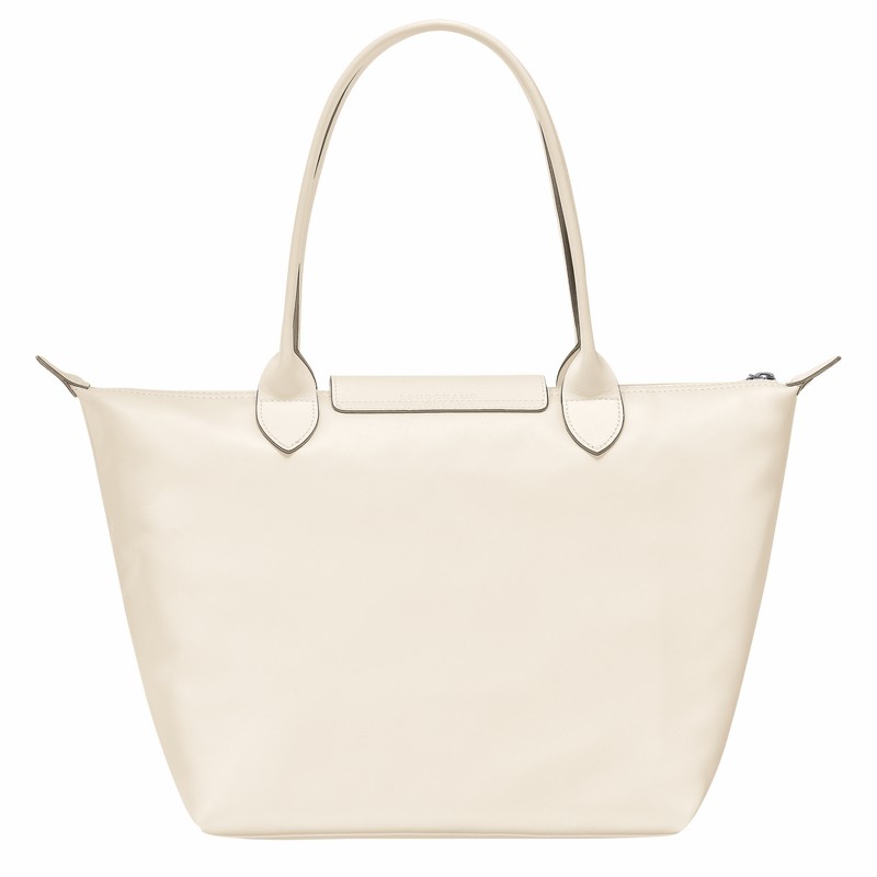 Sacs Fourre Tout Longchamp Le Pliage Xtra M Femme Blanche Soldes | L2605987037