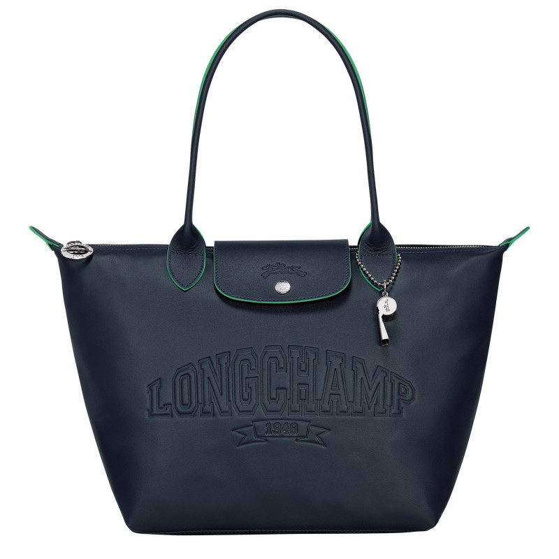 Sacs Fourre Tout Longchamp Le Pliage Xtra M Femme Bleu Marine Soldes | L2605HEY556