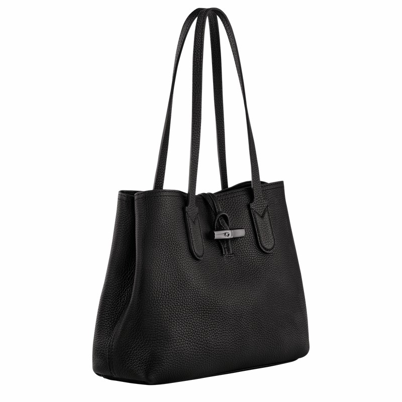 Sacs Fourre Tout Longchamp Le Roseau Essential M Femme Noir Soldes | 10183968001