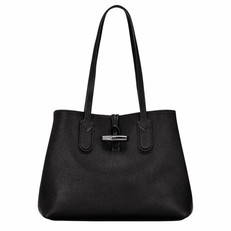 Sacs Fourre Tout Longchamp Le Roseau Essential M Femme Noir Soldes | 10183968001