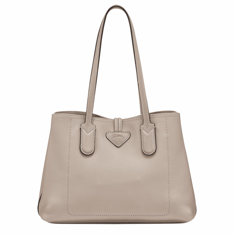 Sacs Fourre Tout Longchamp Le Roseau Essential M Femme Grise Soldes | 10183968266