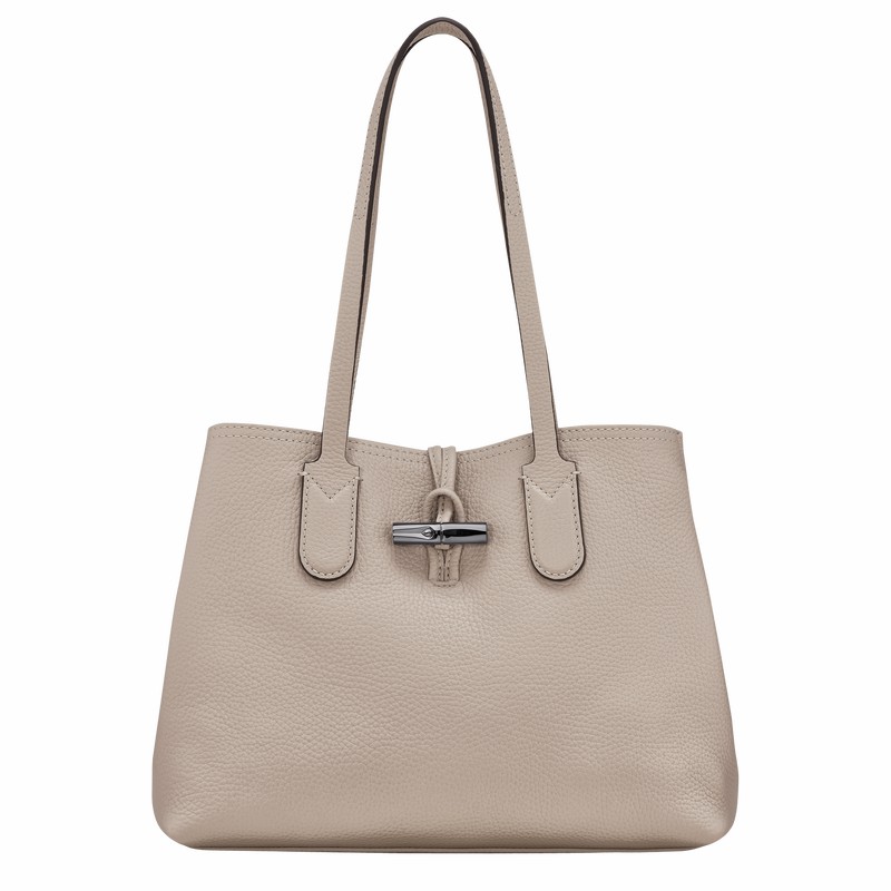 Sacs Fourre Tout Longchamp Le Roseau Essential M Femme Grise Soldes | 10183968266