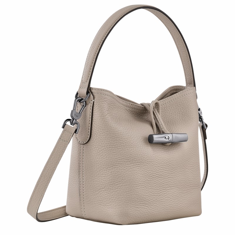 Sacs Seau Longchamp Le Roseau Essential XS Femme Grise Soldes | 10159968266