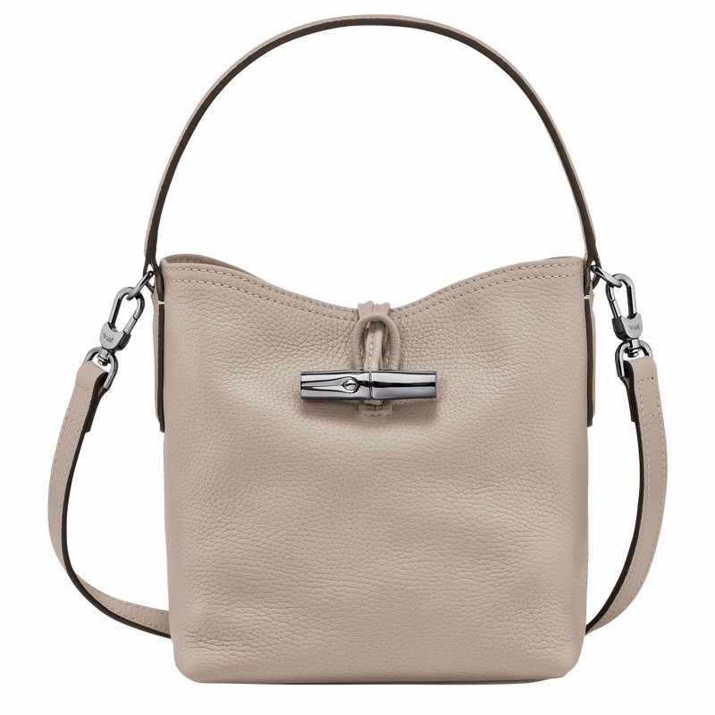 Sacs Seau Longchamp Le Roseau Essential XS Femme Grise Soldes | 10159968266