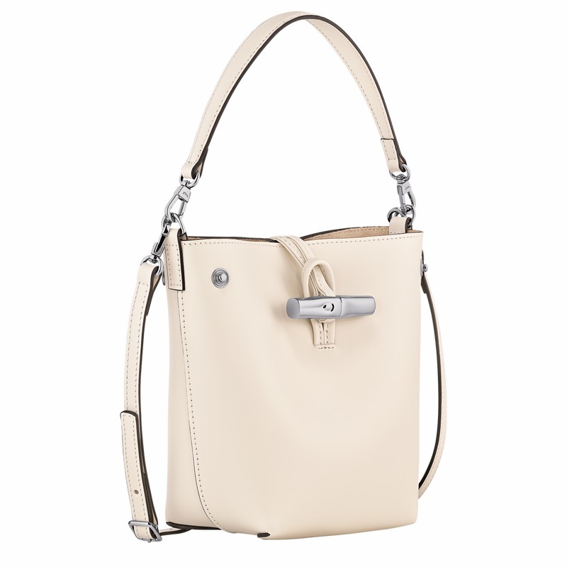 Sacs Seau Longchamp Le Roseau XS Femme Blanche Soldes | 10229HCL037