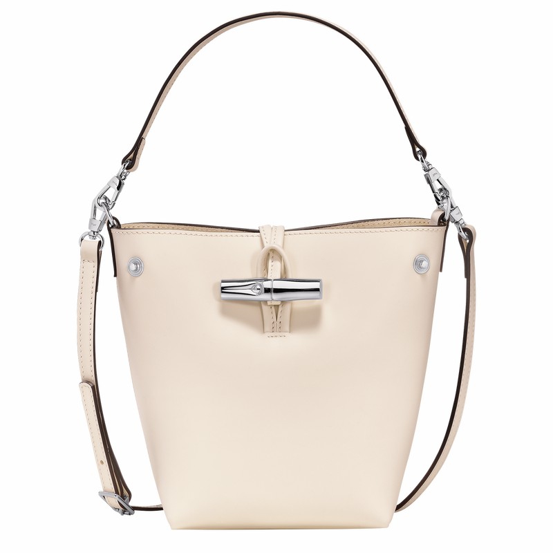 Sacs Seau Longchamp Le Roseau XS Femme Blanche Soldes | 10229HCL037