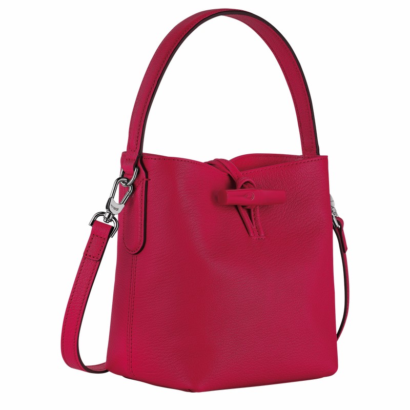 Sacs Seau Longchamp Le Roseau XS Femme Fushia Soldes | 10159HECJ13