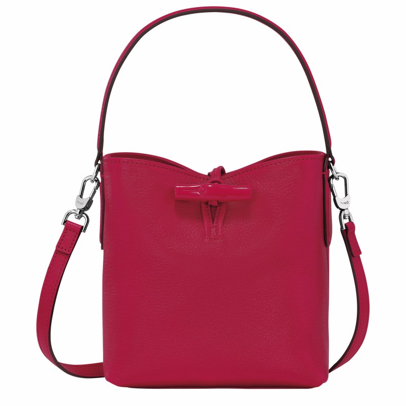 Sacs Seau Longchamp Le Roseau XS Femme Fushia Soldes | 10159HECJ13