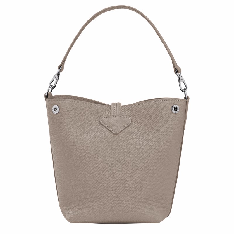 Sacs Seau Longchamp Le Roseau XS Femme Grise Soldes | 10279HFP266